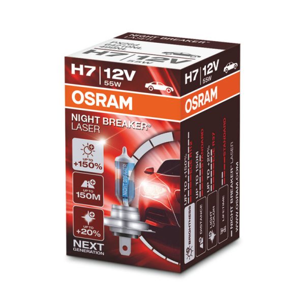 Bec 12V H7 55 W Night Breaker Laser Nextgen +150% Osram