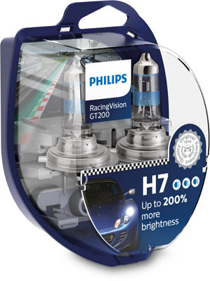 Set 2 Becuri Far H7 55W 12V Racing Vision Gt200 Philips