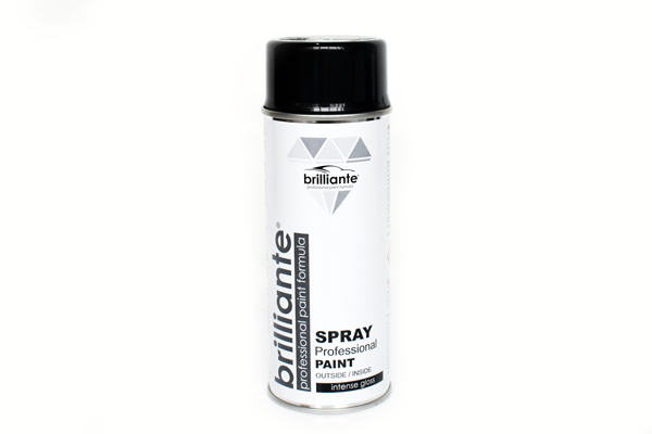 Vopsea Spray Negru Lucios (Ral 9005) 400Ml Brilliante